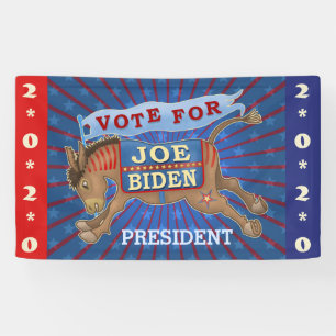 Joe Biden voor President 2020-Democraat Donkey Spandoek