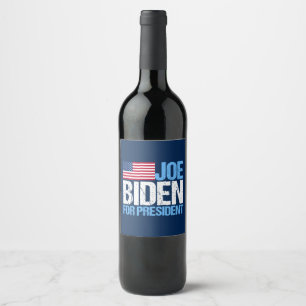 Joe Biden voor President Wijn Etiket