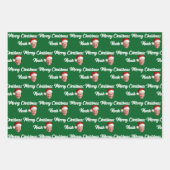 Joe Biden Vrolijk Kerstfeest | Aangepaste naam Tre Inpakpapier Vel (Voorkant 3)