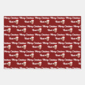 Joe Biden Vrolijk Kerstfeest | Aangepaste naam Tre Inpakpapier Vel (Voorkant)