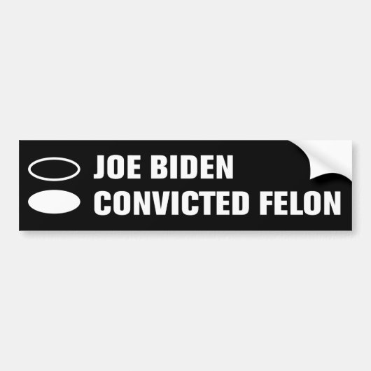 Joe Biden vs veroordeelde misdadiger stembiljet Bumpersticker (Voorkant)