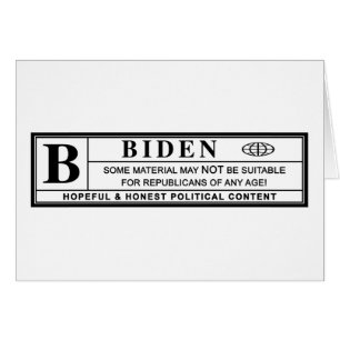 Joe Biden-waarschuwingslabel