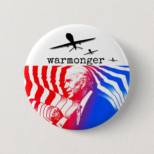 Joe Biden: Warmonger Ronde Button 5,7 Cm