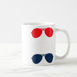 Joe Biden Zonnebril Rood Wit Blauw Fun Politiek Koffiemok