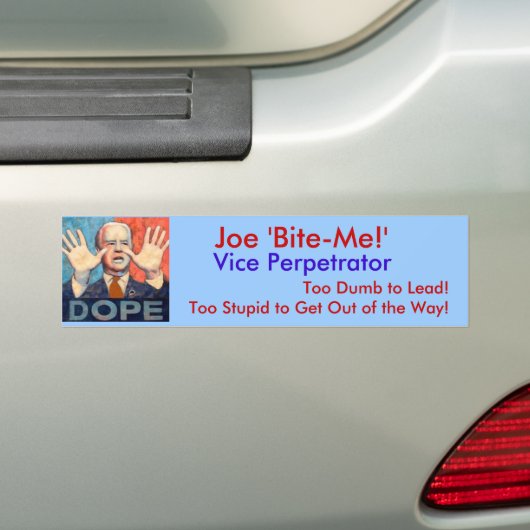 Joe 'Bite-me', Bumpersticker (Op auto)