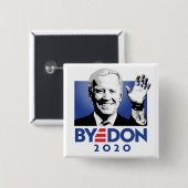 JOE BYE DON 2020 VIERKANTE BUTTON 5,1 CM (Voorkant /achterkant)
