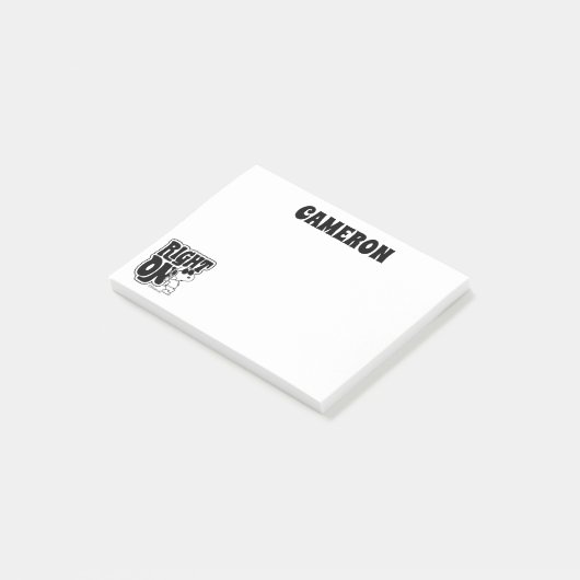 Joe Cool - rechts op Post-it® Notes (Schuin)