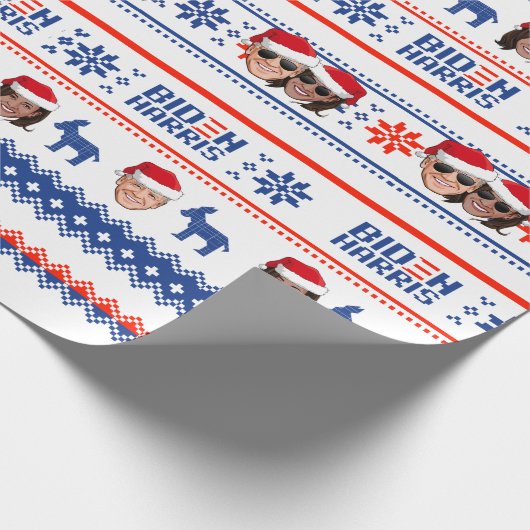 Joe en Kamala Aviator Kerstmis Cadeaupapier (Hoek)