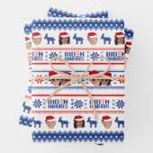 Joe en Kamala Aviator Kerstmis Inpakpapier Vel (In situ)