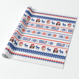 Joe en Kamala Kerstmis Cadeaupapier