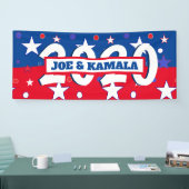 Joe en Kamala Patriottische Viering Politiek Spandoek (Beurs)