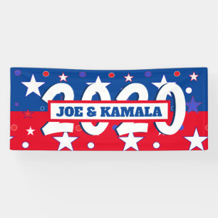 Joe en Kamala Patriottische Viering Politiek Spandoek