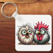 "Joe & Flo Baby Silkies" Aluminum Keychain (Voorkant)