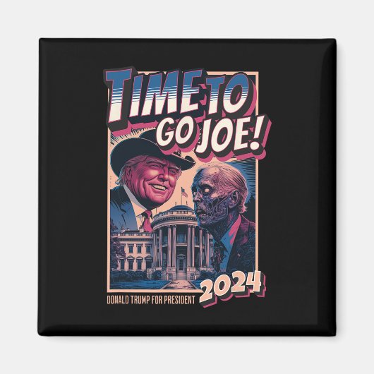Joe Funny Pro Trump 2024 aangekondigd Magneet (Voorkant)