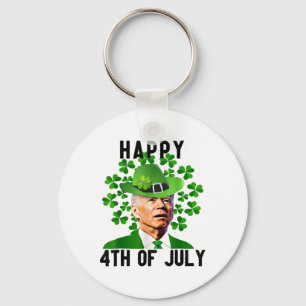 Joe Gelukkig 4 juli Verward Grappig Biden St Patr Sleutelhanger