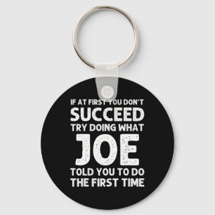 Joe Gift Naam Gepersonaliseerde Verjaardag Grappig Sleutelhanger