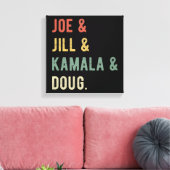 Joe & Jill & Kamala & Doug I Canvas Afdruk (Insitu (Woonkamer))
