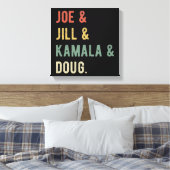 Joe & Jill & Kamala & Doug I Canvas Afdruk (Insitu (Slaapkamer))