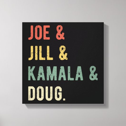 Joe & Jill & Kamala & Doug I Canvas Afdruk (Voorkant)