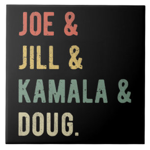 Joe & Jill & Kamala & Doug I Tegeltje