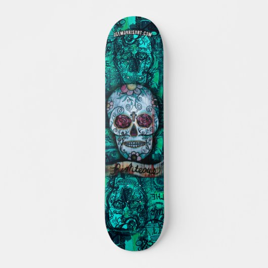 Joe morris Art Skull Deck Skateboard (Voorkant)