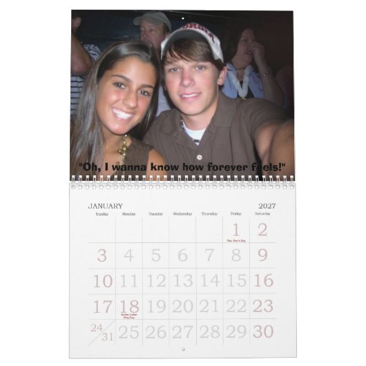 Joe & Natalia Kalender (Jan 2027)