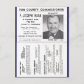 Joe Raab's Orchard Recipes & Political Ad Briefkaart (Voorkant)