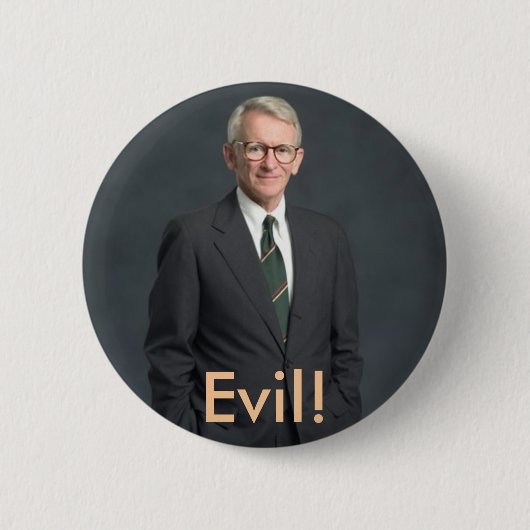 Joe riley, Evil. Ronde Button 5,7 Cm (Voorkant)