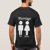 Joe the Mormon Marriage Man and Woman T shirt (Achterkant)