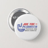 Joe The Plumber Ronde Button 5,7 Cm (Voorkant /achterkant)