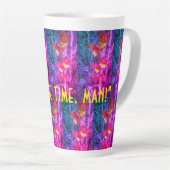 Joe Time (Filtre Floral Arc-en-ciel) - Mug Latte (Angle droit)