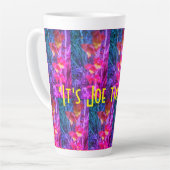 Joe Time (Filtre Floral Arc-en-ciel) - Mug Latte (Angle gauche)