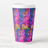 Joe Time (Filtre Floral Arc-en-ciel) - Mug Latte (Devant)