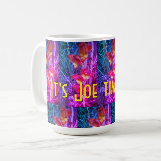 Joe Time Mug (avec filtre à fleurs arc en ciel) (Devant gauche)