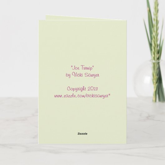 Joe turnip sur carte plaid (Dos)