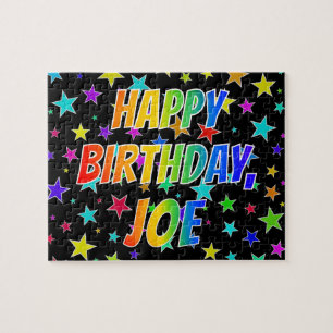 "JOE" voornaam, geun "HAPPY BIRTHDAY" Legpuzzel