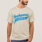 Joebama Obama Biden Retro Style Blue Graphics Shir T-shirt (Voorkant)