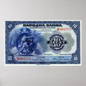 Joegoslavië 10 Dinara Progress Vignette Poster (Voorkant)