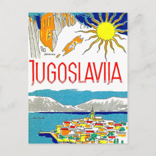 Joegoslavië, Adriatisch zee, oud briefkaart