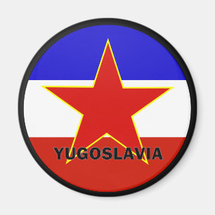 Joegoslavië Roundel-kwaliteitsvlag Magneet