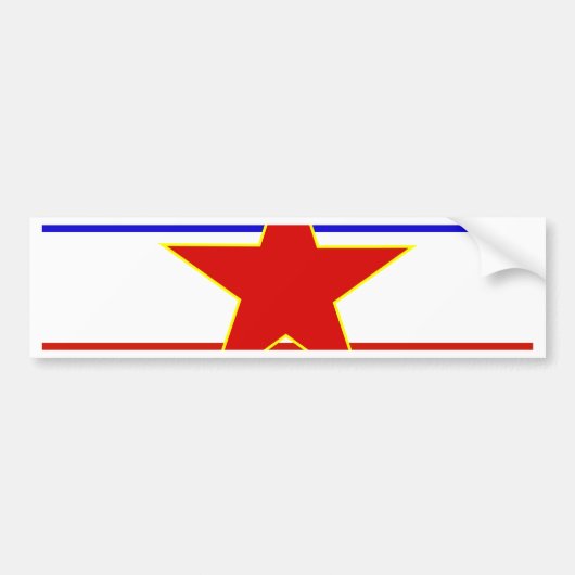 Joegoslavië vlag bumpersticker (Voorkant)