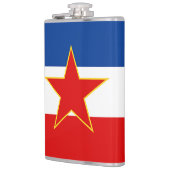 Joegoslavië vlag heupfles (Links)