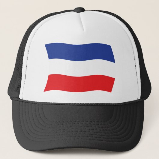 Joegoslavië Vlag Hoed Trucker Pet (Voorkant)