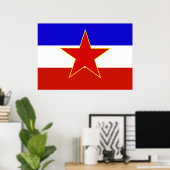 Joegoslavië vlag poster (Thuiskantoor)