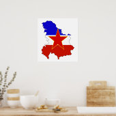 Joegoslavië-vlag - volledige grootte poster (Keuken)