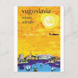 Joegoslavië, zonnige Adriatische zee Briefkaart