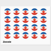 joegoslavische vlag ronde sticker (Vel)