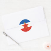 joegoslavische vlag ronde sticker (Envelop)