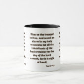 Joel 2:1 KJV Bible Verse Mug à deux tons (Centre)
