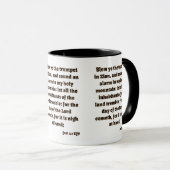 Joel 2:1 KJV Bible Verse Mug à deux tons (Devant droit)